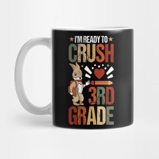 I'm ready to crush 3rd Grade! Back to School Cute Rabbit Mug